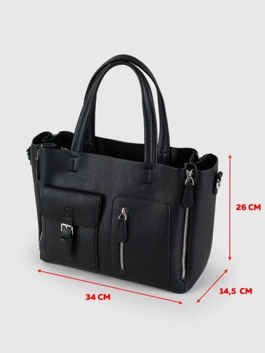 Вместительная, стильная сумка через плечо