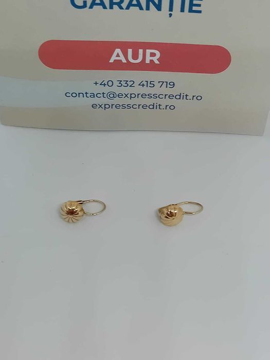 Cercei aur 14k 1.73g (33217/30 Pacurari 2) Garantie 2 ani!