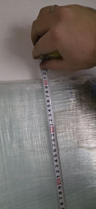 Масивна дървена маса за хранене със стъклен плот 100х200 разтегателна