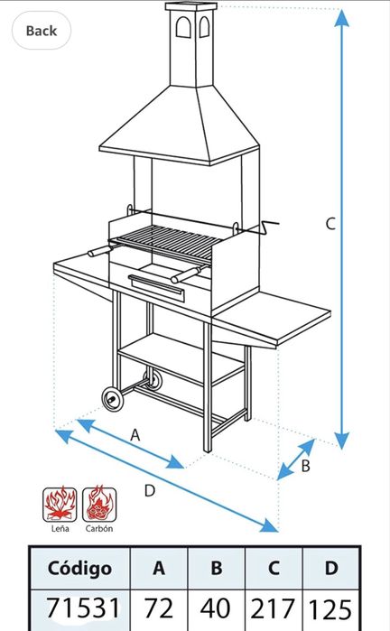 Ново Барбекю с камина и скара, неръждаема стомана