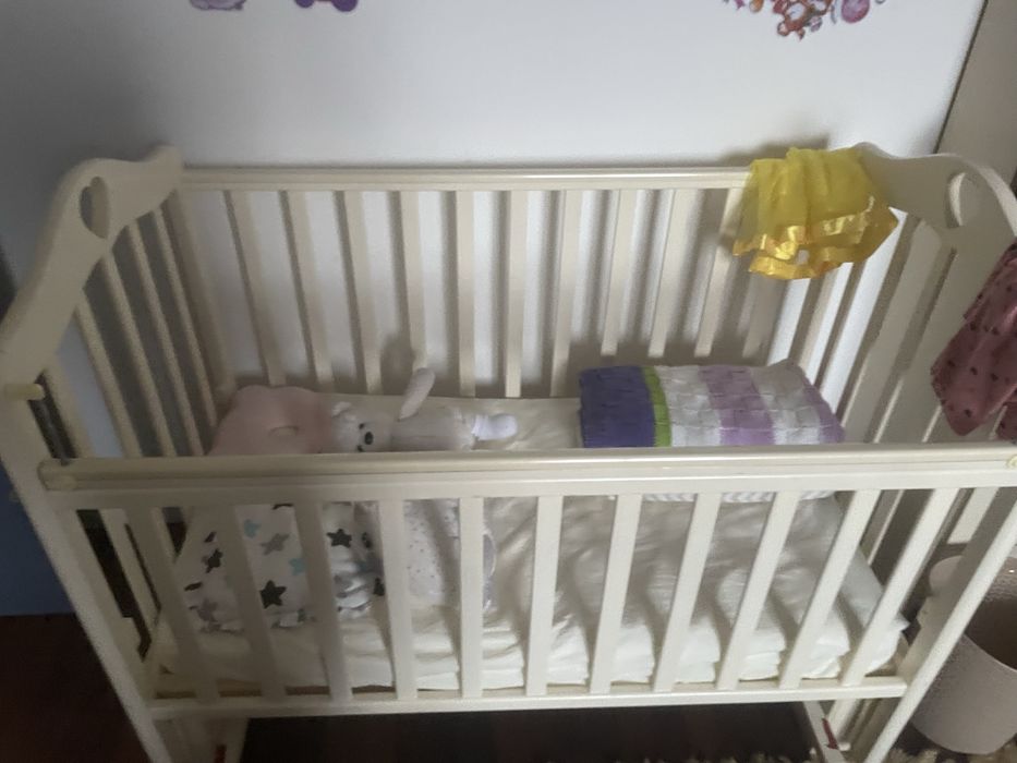 Манеж молочного цвета 2в1