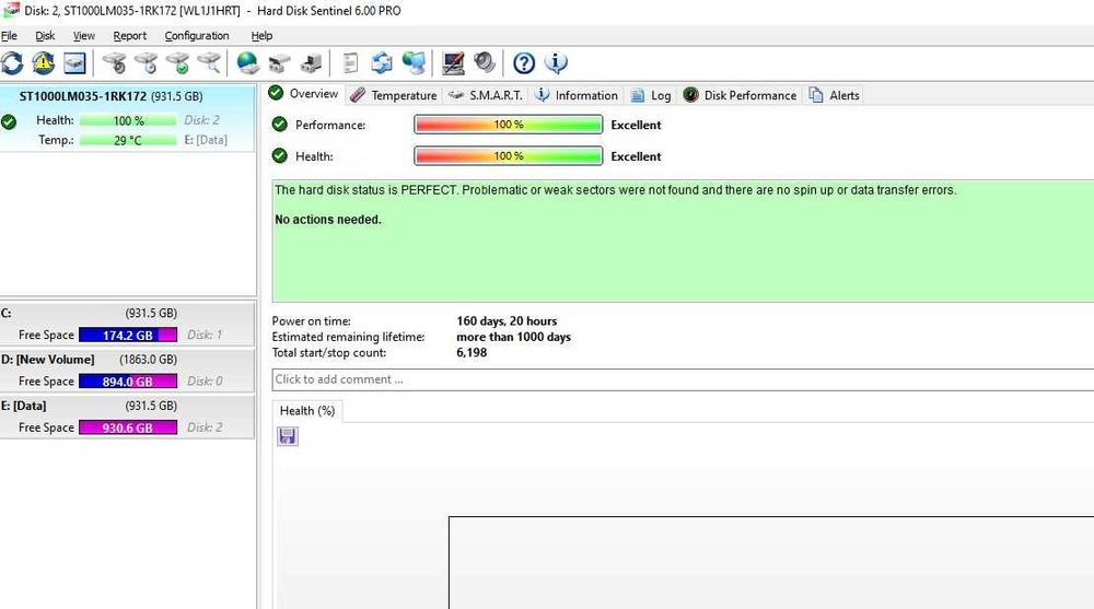 HDD laptop Seagate Mobile 1TB, 2.5 inch, SATA 3, ST1000LM035, Sanatate 100%, 7mm