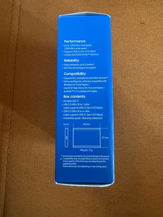 Samsung T7 Portable SSD 4TB