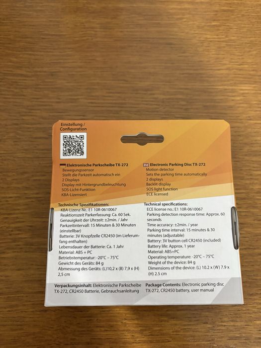 Electronic parking disc Tx-272