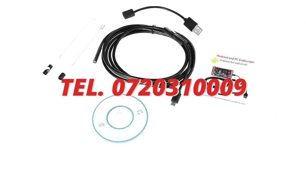 2 M Camera Foto Endoscop / Boroscop , 6 Iluminare Lumina Led Inspectii Tehnice / Instalatii Pentru Iluminare Si Montaj Pe Echipamente Compatibile