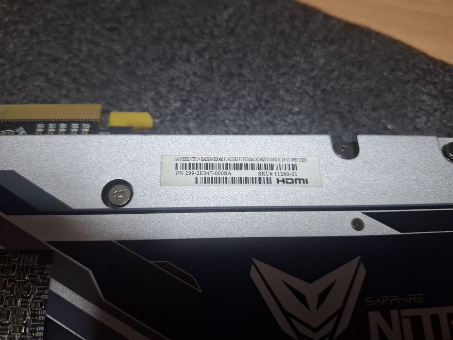 Продам видеокарту amd radeon rx480 8gb