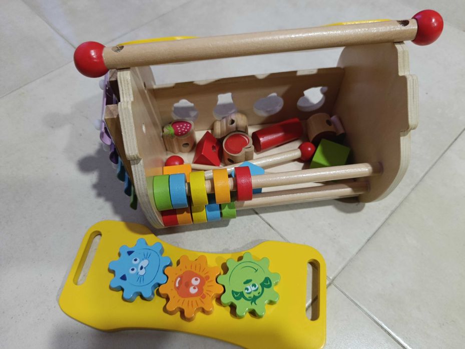 Дървен сортер 4 в 1