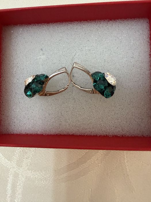 Cercei superbi din argint cu pietre swarovski