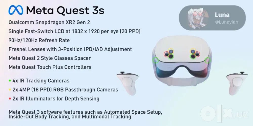 Meta quest 3s 128gb Сотилади холати янгидай