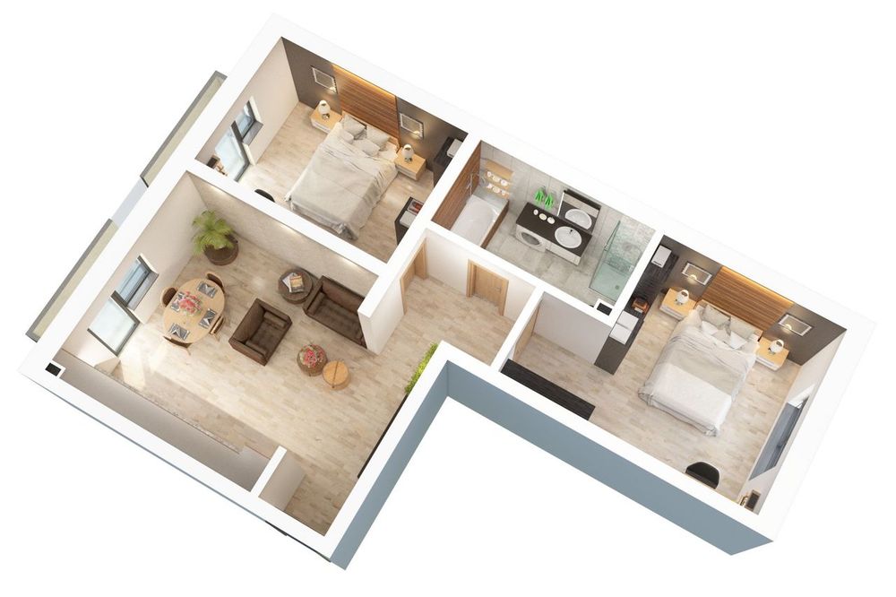 Dezvoltator - Apartament 3 camere, etaj 1 - Dna. Stanca, Sibiu
