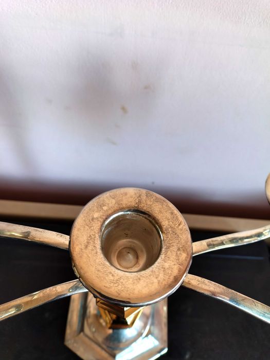 Страхотен Посребрен Свещник