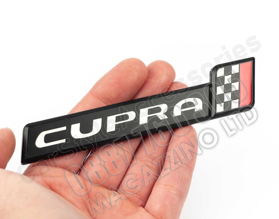 Seat Cupra Емблема Хром или Черен Мат за Задна Броня Калник