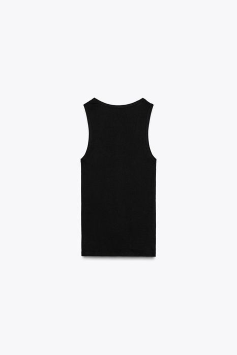 Чёрная хлопковая майка Zara, б/у