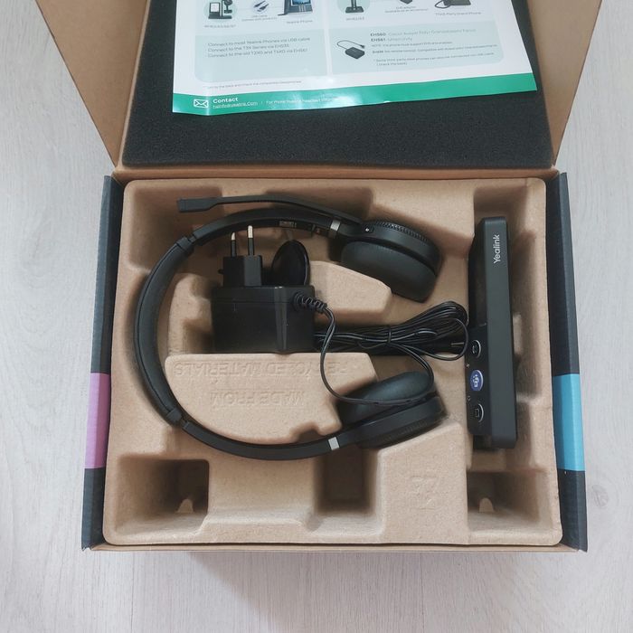 Професионални Безжични Слушалки Yealink WH62 Dual Teams DECT | За Офис и Хоум Офис