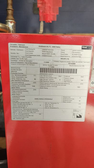 Vand centrala 18kw Hoval