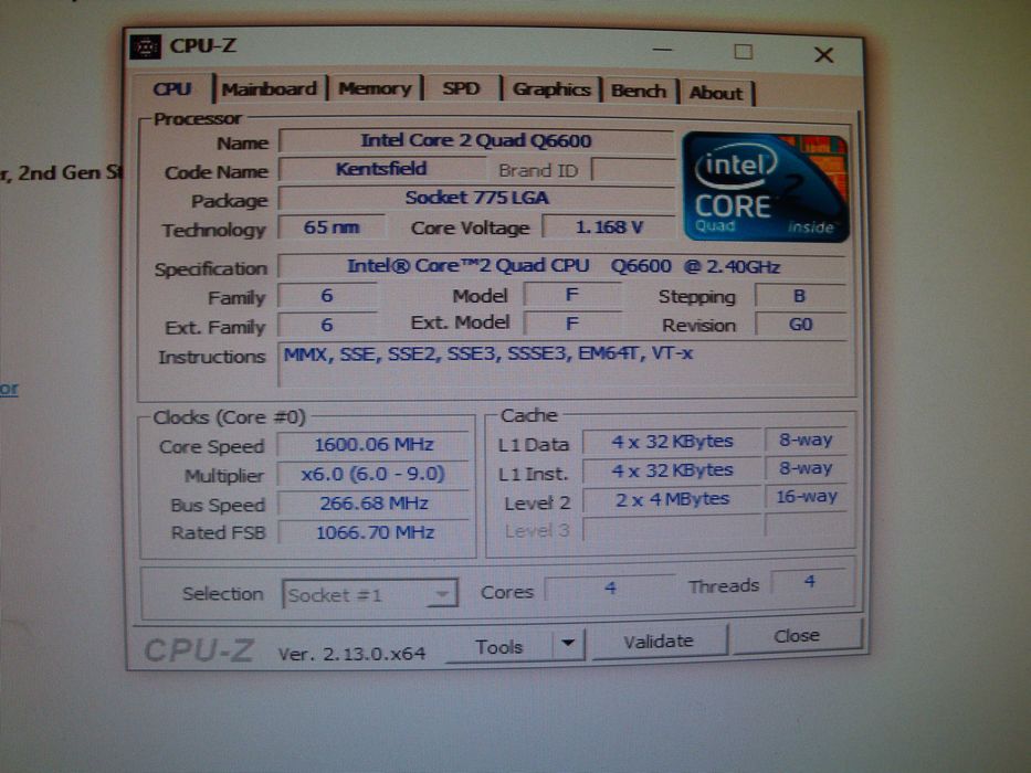 Procesor intel core 2 quad Q6600 2.4 Ghz 8mb FSB 1066 LGA 775 SLACR