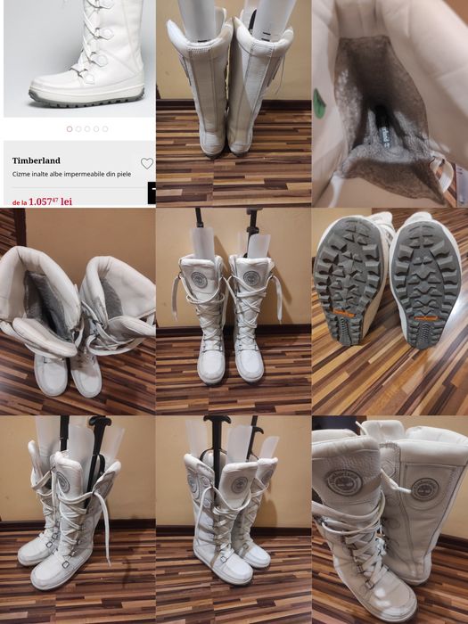 Cizme dama Timberland înalte -impermeabile piele  îmblănite