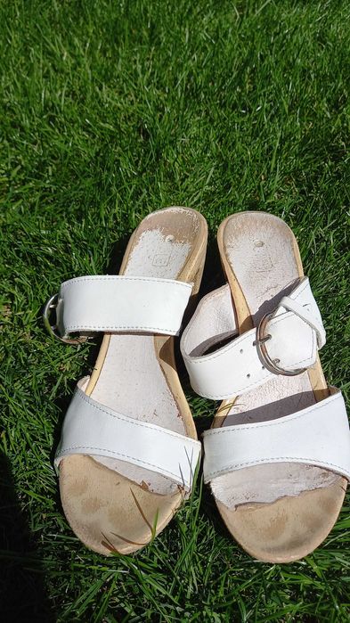 Дамско лятно сабо, естествена кожа, 37 номер