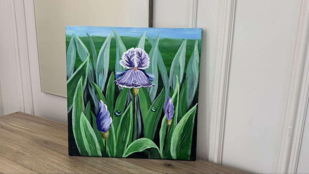 Картина ирис -украшения для интерьера