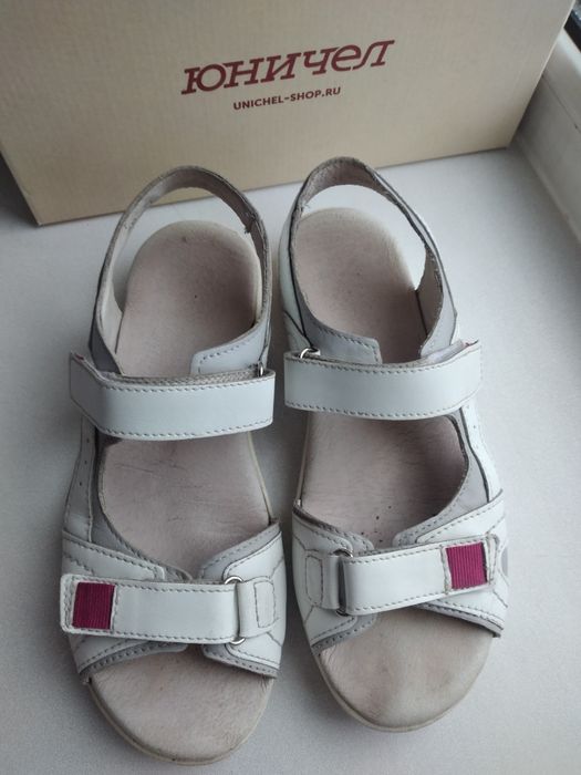 Сандалии девочковые "Юничел". 36 размер. кожа.