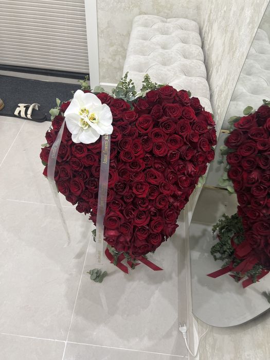 Цветы бу виде сердца