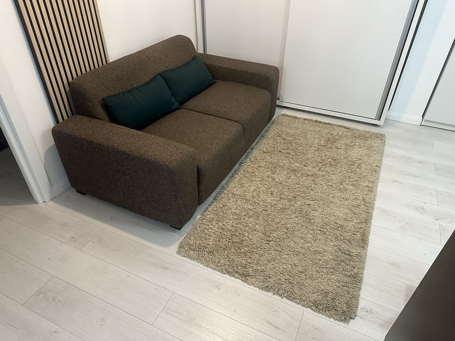 Covor 2buc 200x300 si 100x200 cm premium Covoare cu fir lung Bej Crem