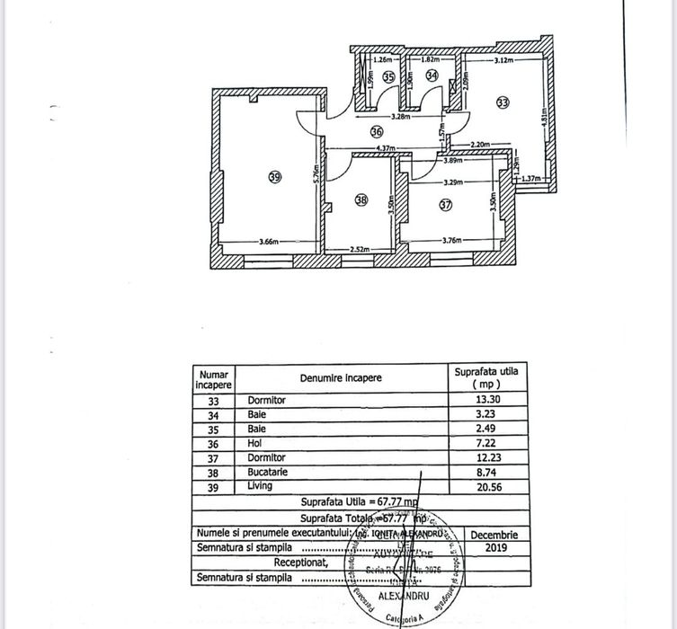 Apartament cu 3 camere+boxa, Otopeni