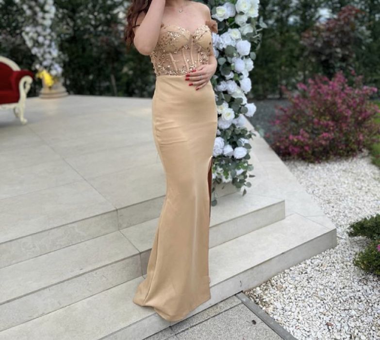 Rochie bej lunga