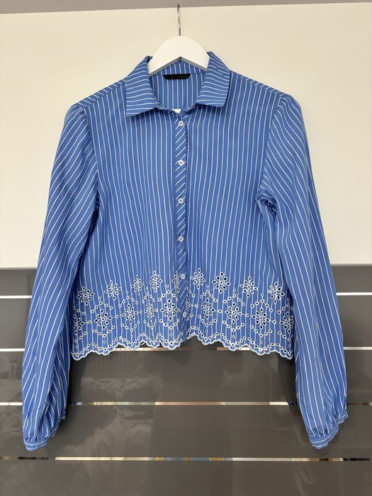 Bluza Zara cropped cu broderie