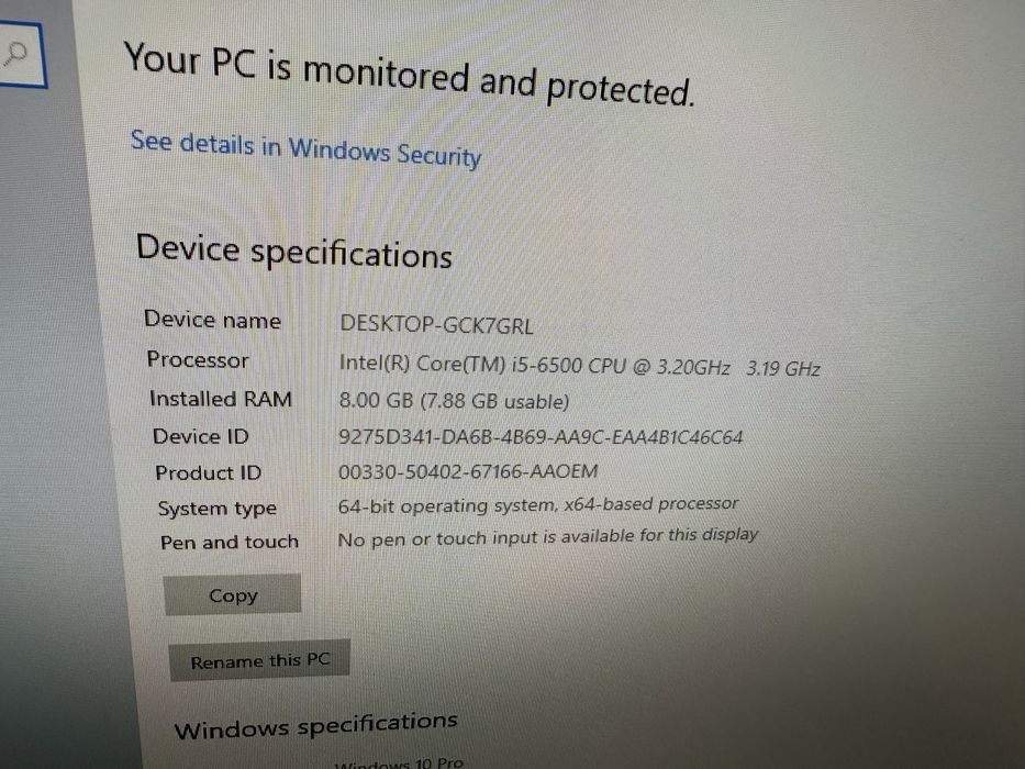 HP Elitedesk 800 G2 SFF 8GB 256 SSD + монитор