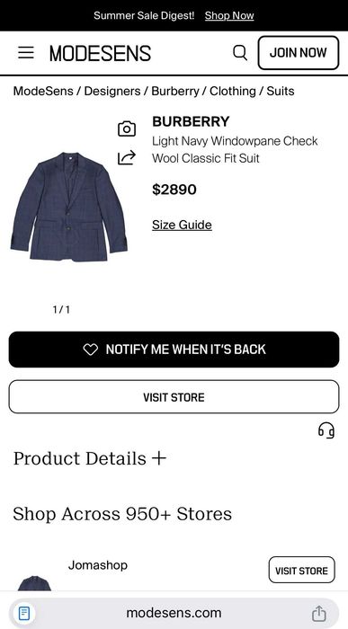Костюм Burberry размер 52
