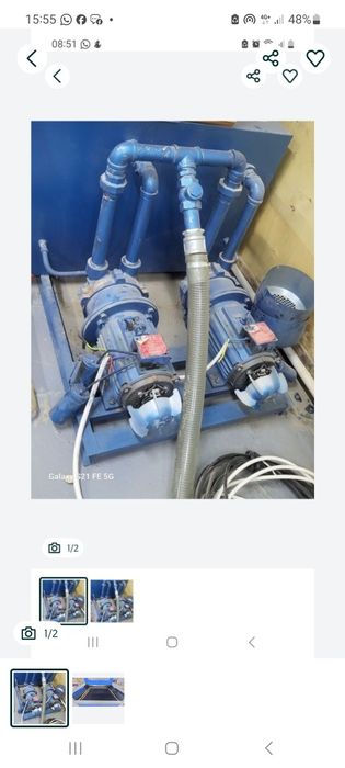 Станок и насос вакумный