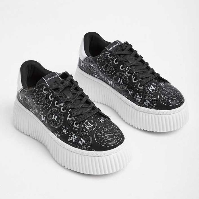 %ПРОМО% KARL LAGERFELD № 39 – Дамски кожени кецове "BLACK & WH