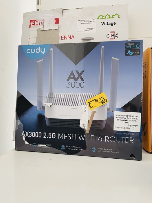 Router Cudy AX3000 WR3000H ,WiFi 6 2.5Gbps , VPN