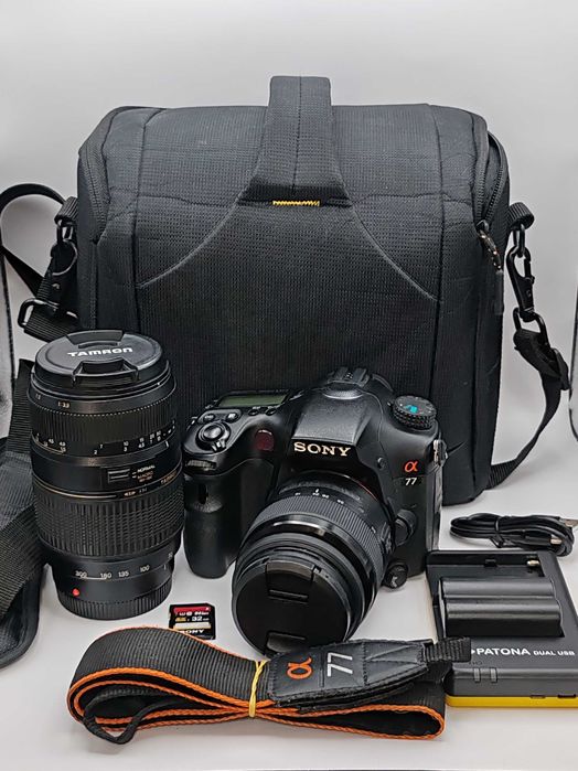 doar 5131 CADRE! kit sony A77V + 18-55mm + tamron 70-300mm + accesorii