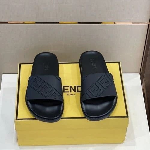 FF Men's Slipper "FF Motif Black"