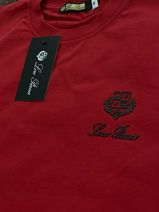 Tricou Loro Piana roșu – 100% bumbac – nou cu etichetă