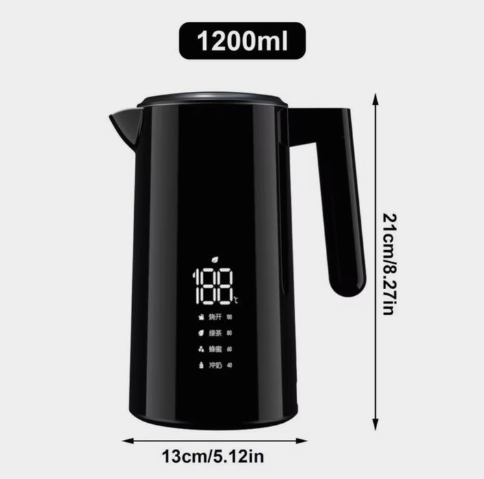 Автомобильный чайник от прикуривателя, 1200 мл