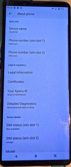 Sony Xperia 1 III cu husa spate originala Sony