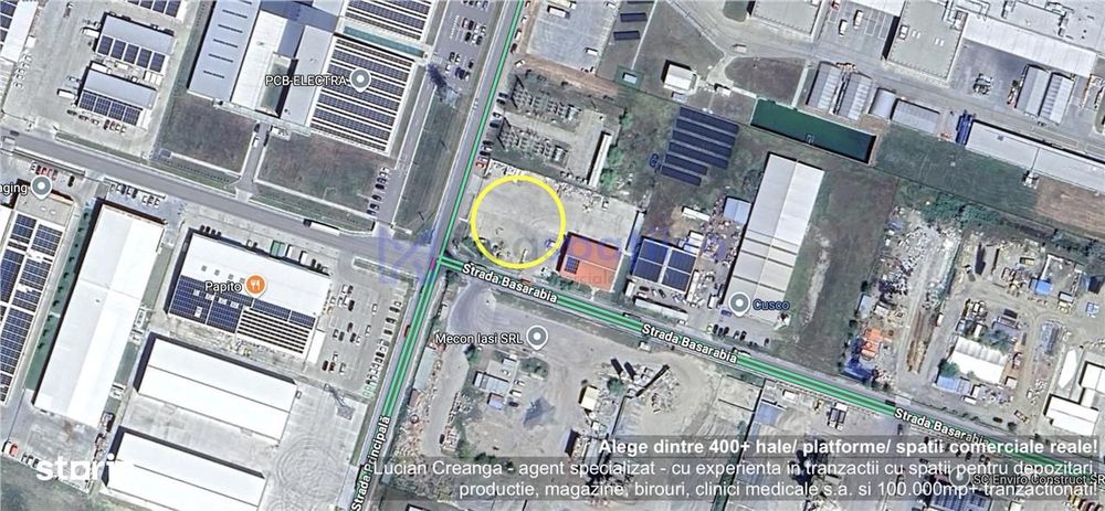 Inchiriere platforma betonata Parc Miroslava, de la 550mp la 1250mp