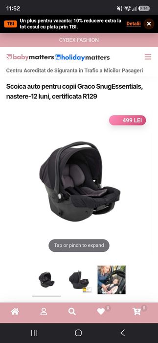 Scoica auto Graco SnugEssentials