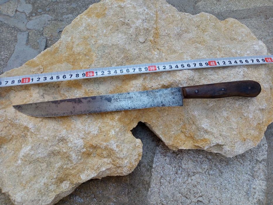 Автентичен Немски Рядък Ловен Нож Тесак 19 в.