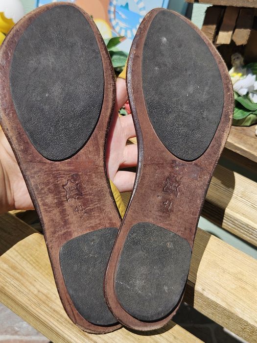 Why Not жълти сандали от кожа N41