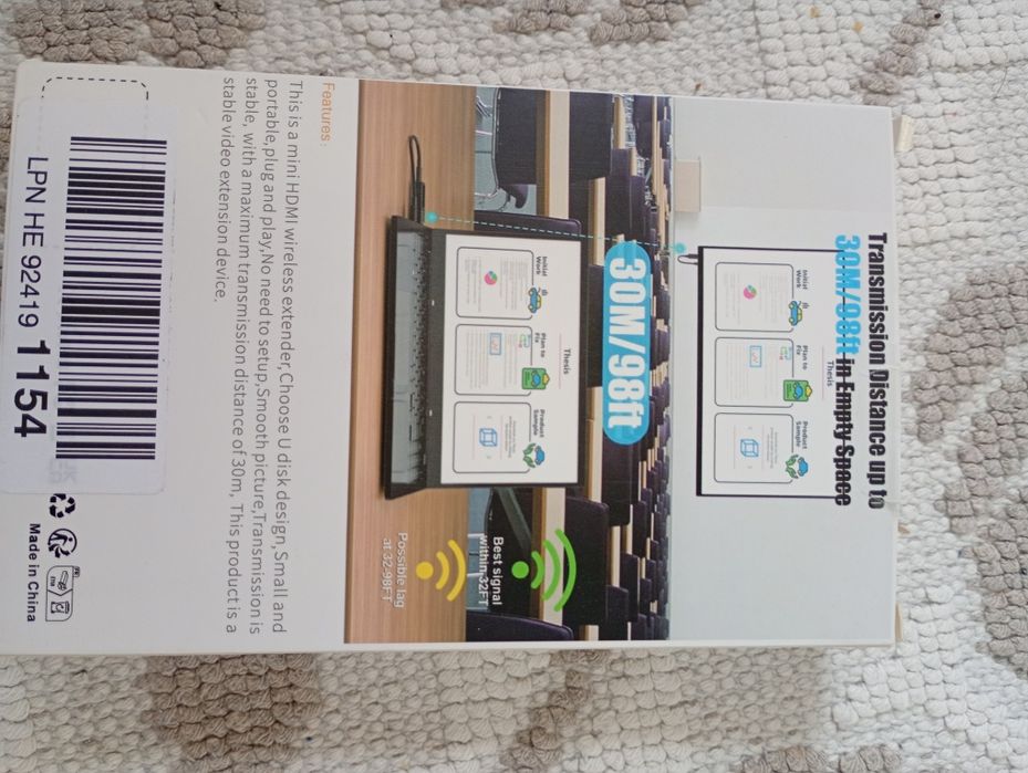 HDMI Extender Wireless 4K  cu transmitator si receptor