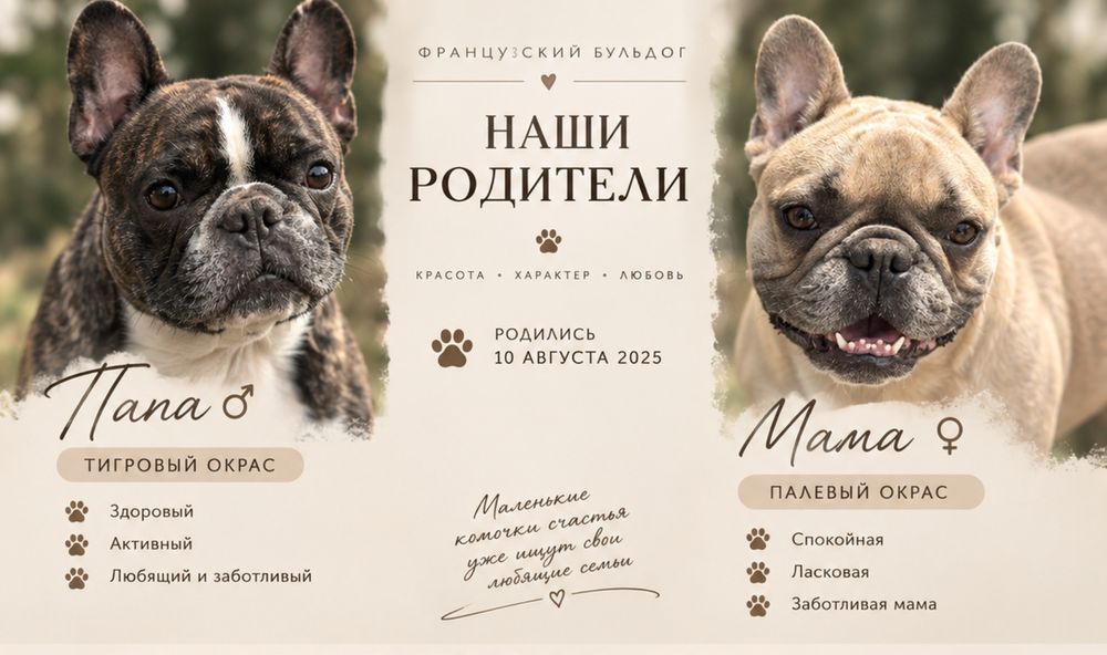Щенки французского бульдога