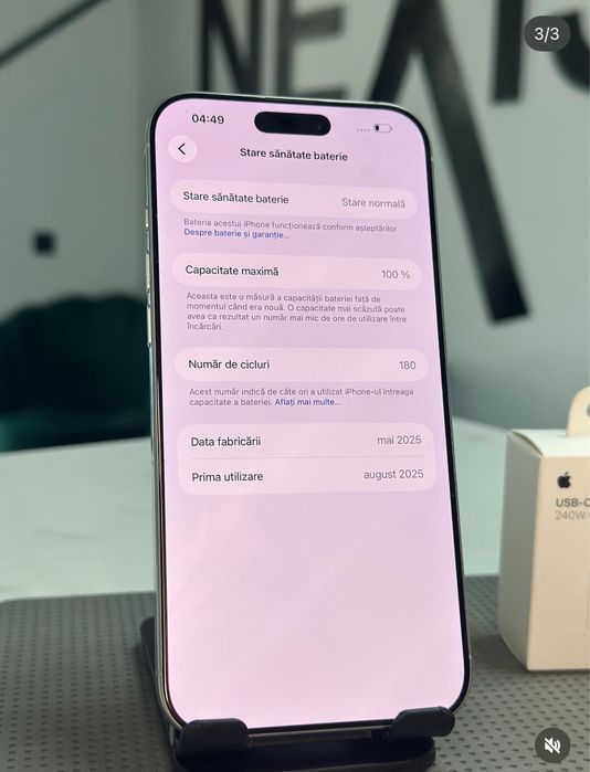 Iphone 16 ProMax 256 Gb baterie 100% Magazin