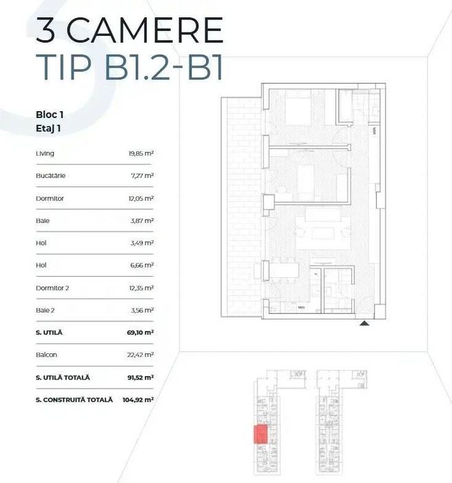 Apartament Lux 3 Camere Barbu Vacarescu I Promenada Mall