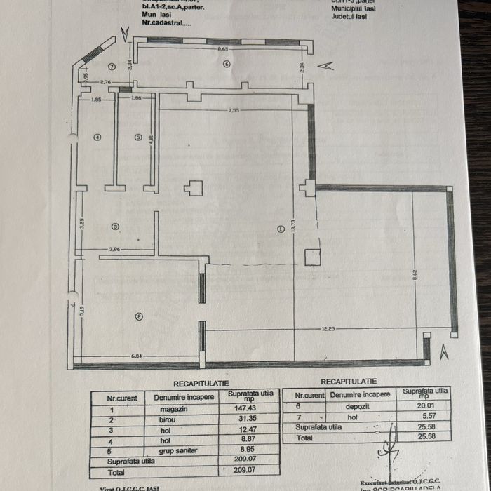 Vanzare spatiu comercial si depozit 235 mp Iasi Zona Baza 3
