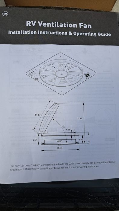 Trapa rulota cu ventilator și telecomanda