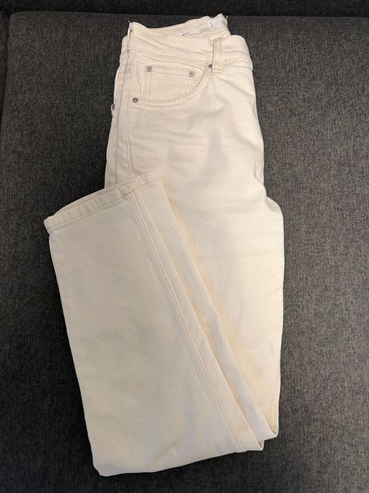 Бели дънки Mango mom fit